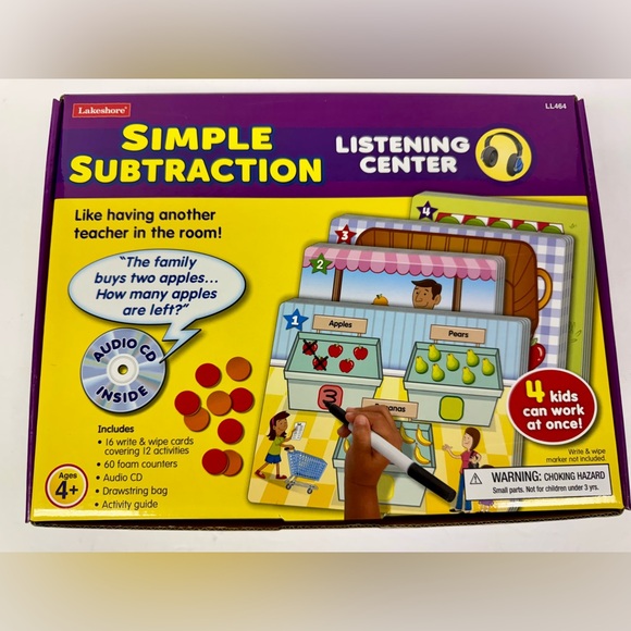 Lakeshore Simple Subtraction Listening Center - Yellow and Red - Picture 1 of 5